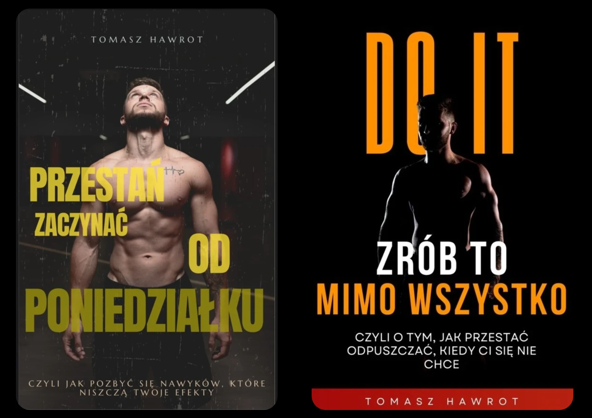 Okładki e-booków Tomasza Hawrota